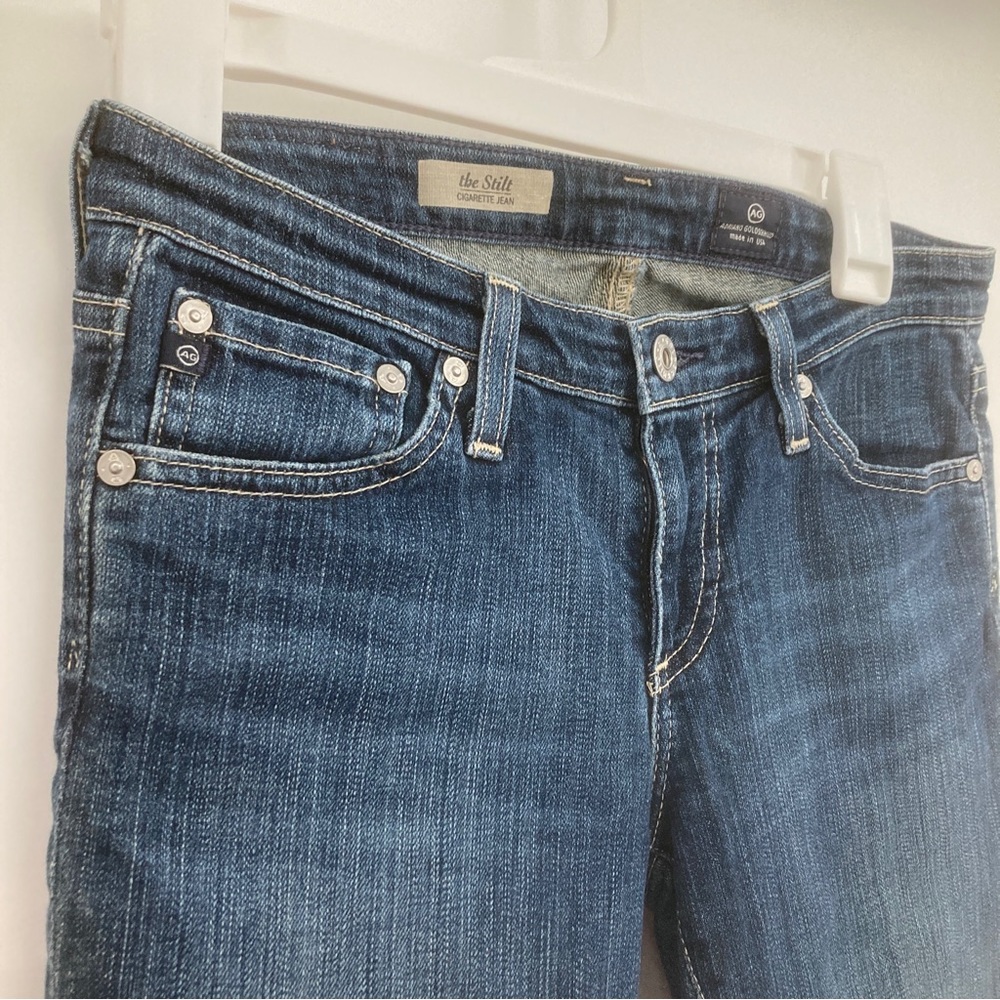 AG Adriano Goldschmied Jeans Womens Size 27R The Stilt Cigarette Leg Stretch USA - Picture 2 of 12